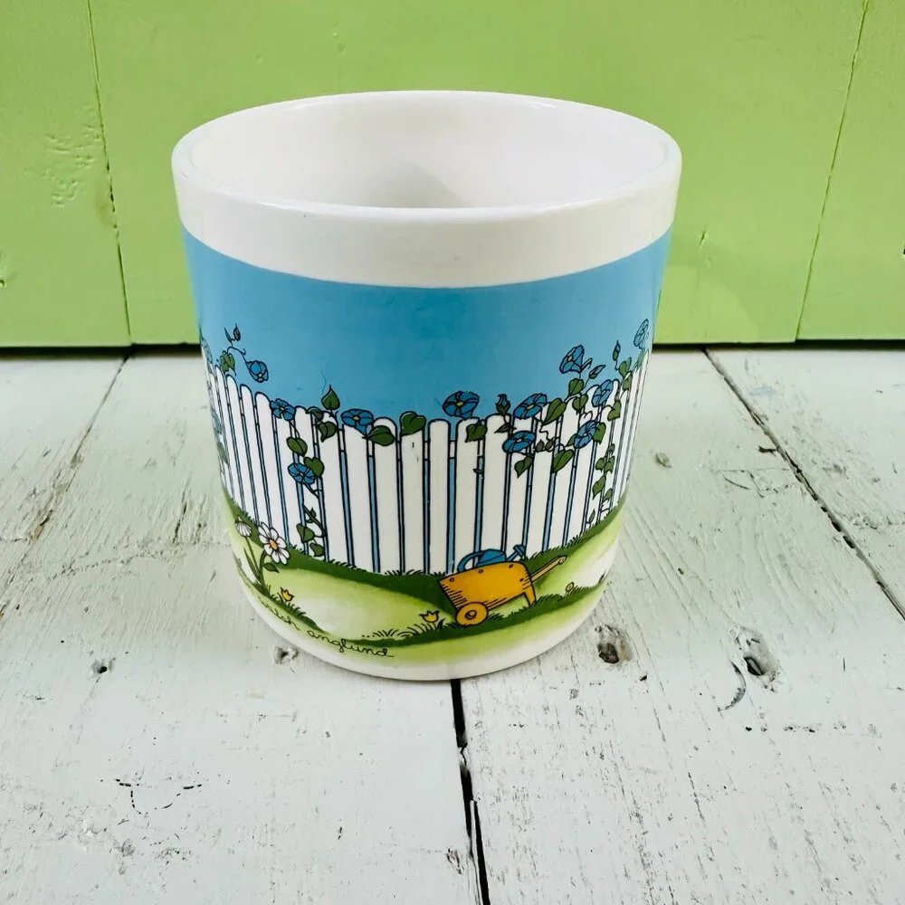 Vintage Joan Walsh Anglund Little Girl Ceramic Mug West Germany 1969